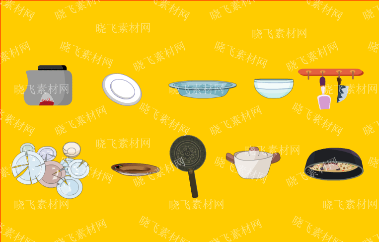 盘子，平底锅，火锅，砂锅插图